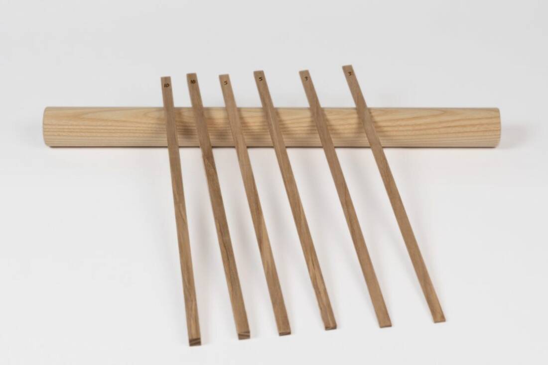 Teigrolle mit Teigstäben