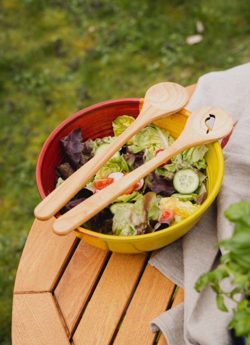 Salatbesteck Vogel
