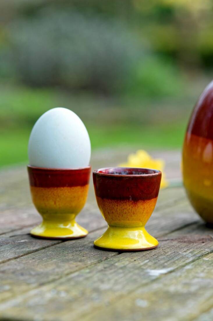Keramik-Eierbecher Sonne (2er Set)