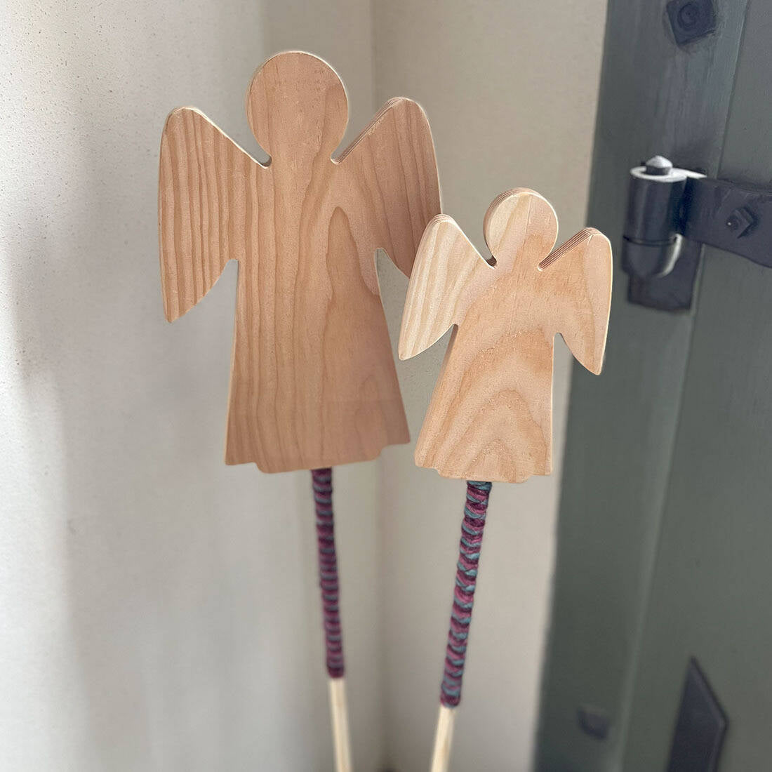 Engel auf Steckstab (2er-Set)