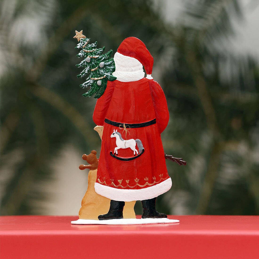 Zinnfigur Weihnachtsmann mit Tanne (stehend)