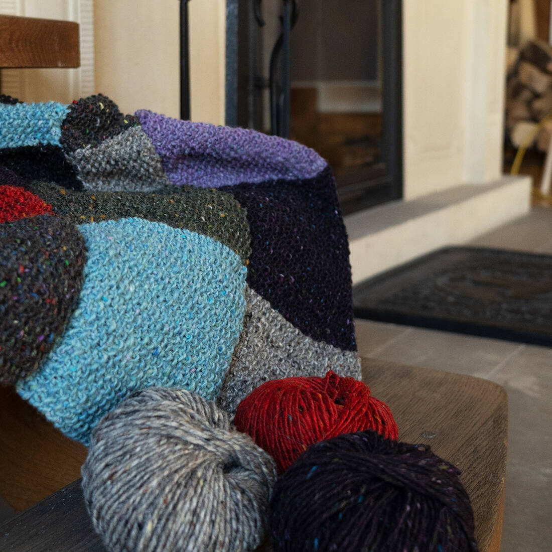 Strickset Patchwork-Decke 2