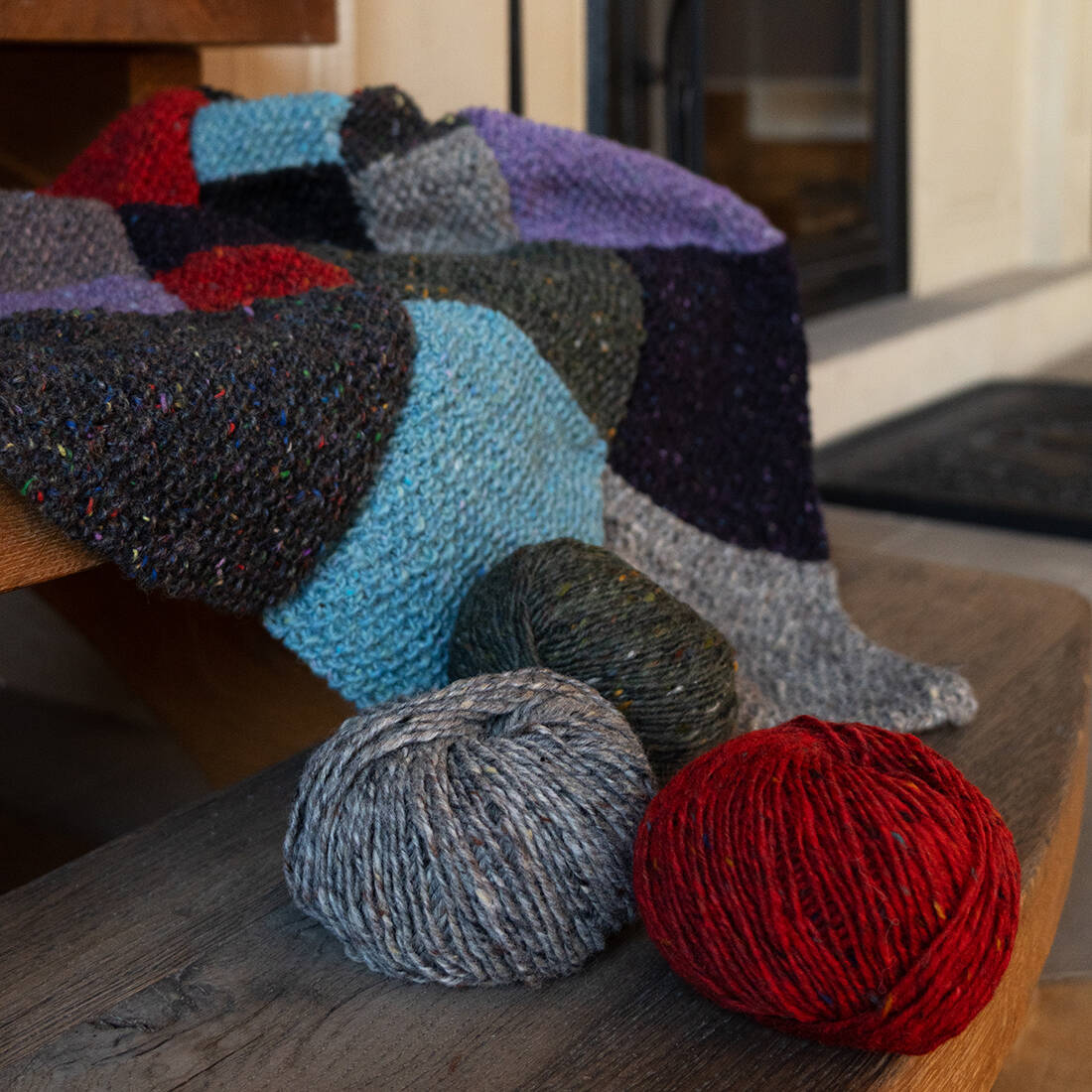 Strickset Patchwork-Decke 2