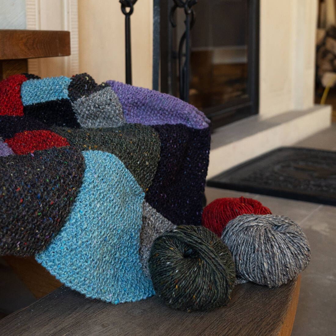 Strickset Patchwork-Decke 2