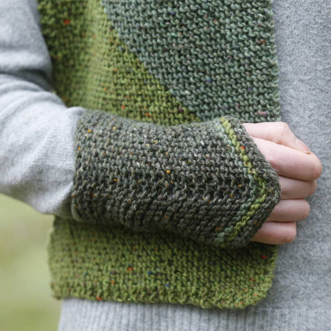 Strickset Schal und Stulpen