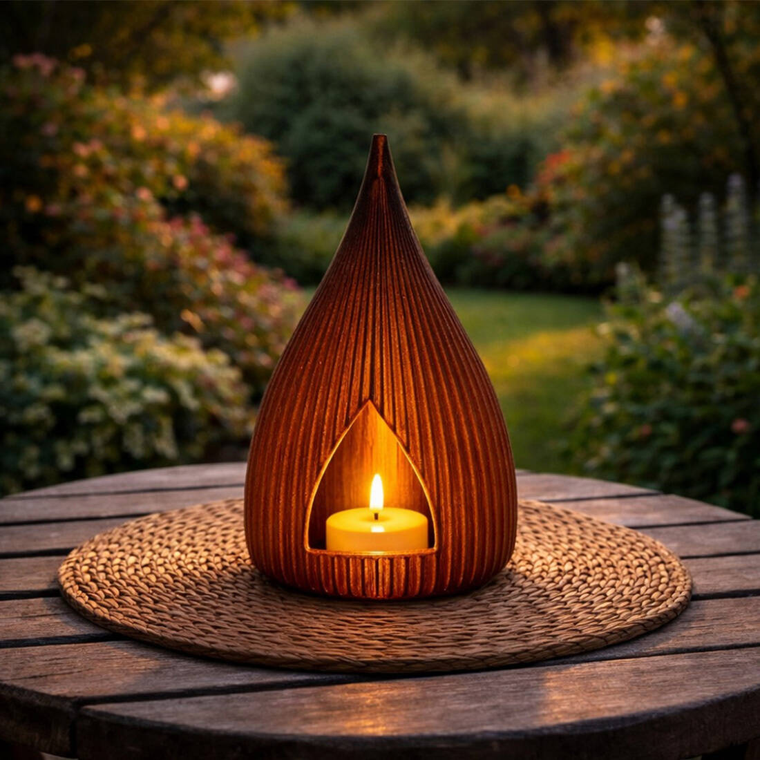 Windlicht Amber aus Recyclingkunststoff