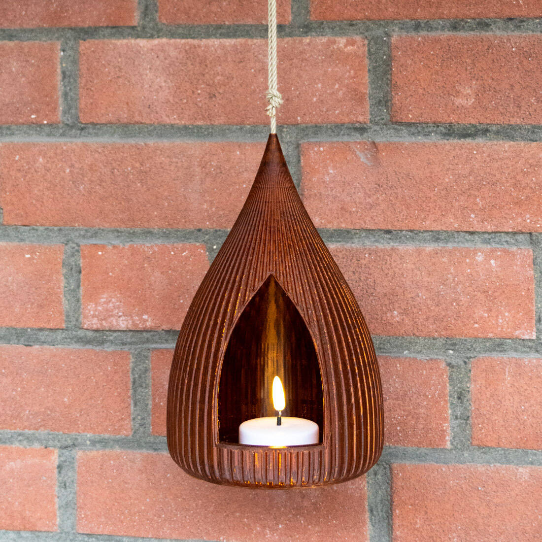 Windlicht Amber aus Recyclingkunststoff