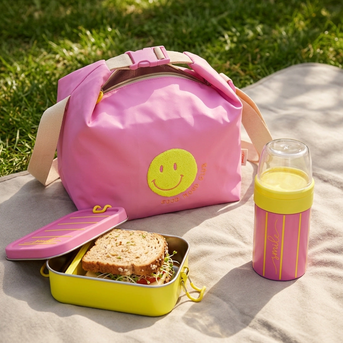 Lunchbox Streifen aus Edelstahl