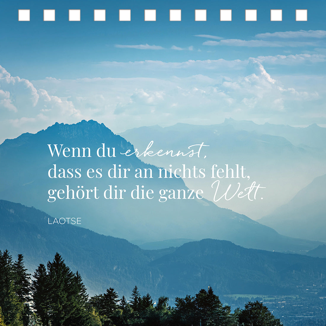 Spiralaufsteller "In der Ruhe liegt das Glück"