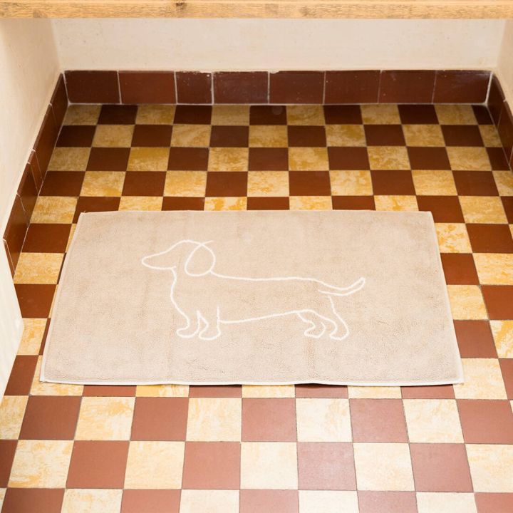 Badematte Hundemotiv Baumwolle 50x80 cm