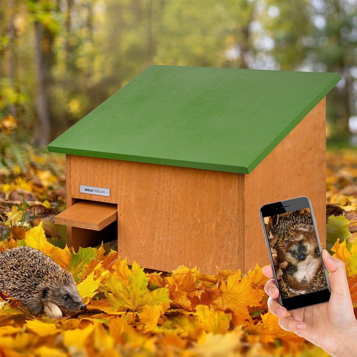 Igelhaus mit integrierter Kamera