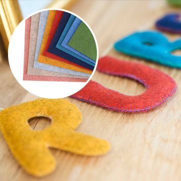 Kreativset Bastelfilz, 9 Farben