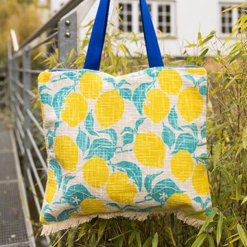 Shopper Zitrone aus Baumwolle
