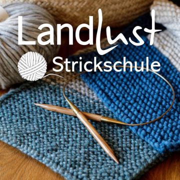 Landlust Strickschule "Schal" inkl. Materialpaket Petrol-Blau