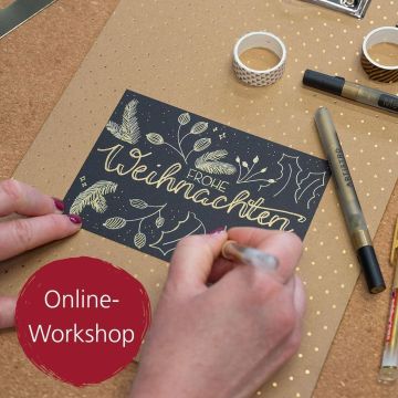 Digital-Webinar Handlettering-Akademie Weihnachtskarte (Fortgeschrittenenkurs)