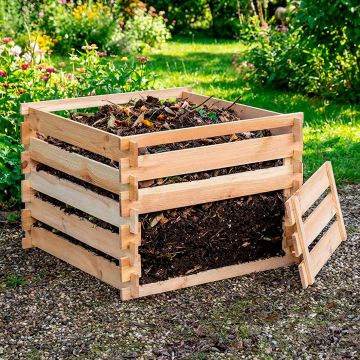 Holzkomposter mit Frontklappe Kiefer
