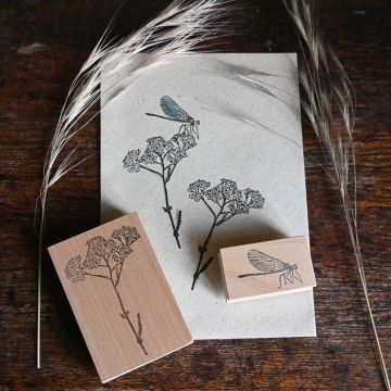 Stempelset Libelle und Schafgarbe