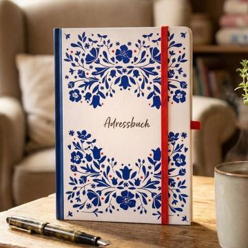 Adressbuch Blaue Blumen