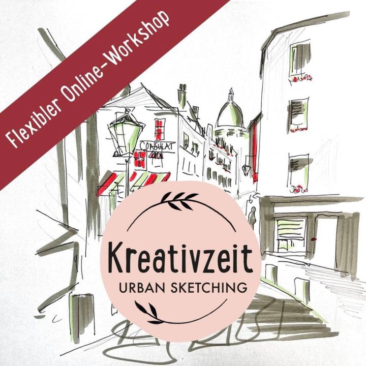 Digital-Workshop Urban Sketching incl. Materialpaket