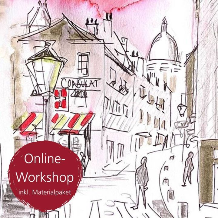 Digital-Workshop Urban Sketching incl. Materialpaket