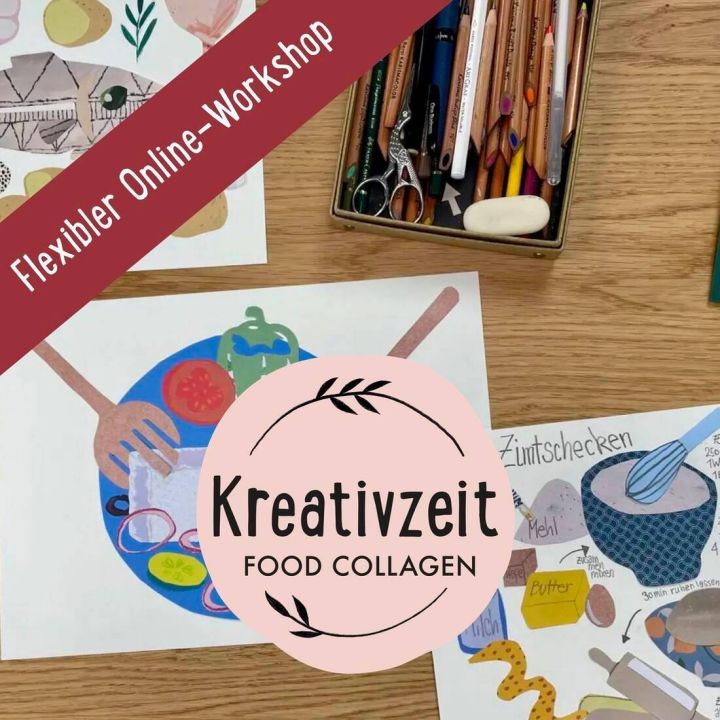 Digital-Workshop Papier-Collagen Food incl. Materialpaket
