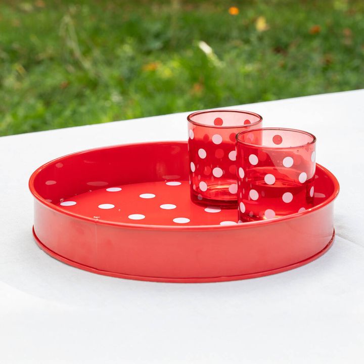 Metalltablett Tupfen