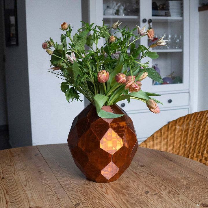 Vase Amber aus Recyclingkunststoff