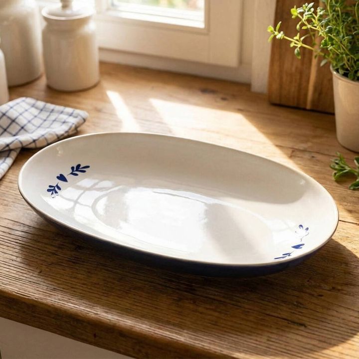 Servierteller Blaue Blumen