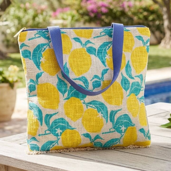Shopper Zitrone aus Baumwolle