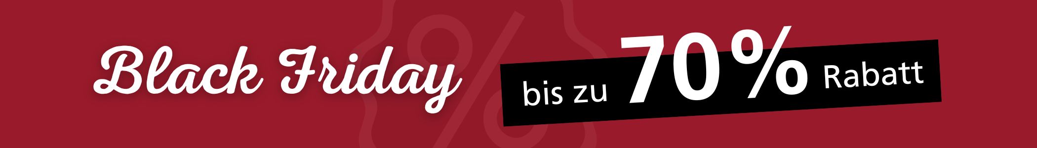 Eine Grafik in Landlust-Rot. Darauf steht Black Friday 28. November bis zu 70 % Rabatt