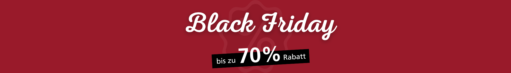 Eine Grafik in Landlust-Rot. Darauf steht Black Friday 28. November bis zu 70 % Rabatt
